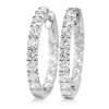 18ct White Gold 2.60ct Diamond Hoop Earrings