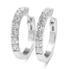 9ct White Gold .80ct Diamond Hoop Earrings
