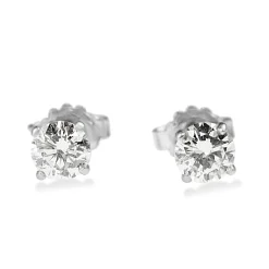 14ct White Gold .80ct Diamond Stud Earrings