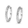9ct White Gold .65ct Diamond Hoop Earrings