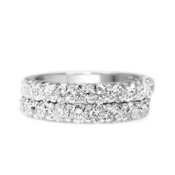 18ct White Gold 1.00ct Diamond Band Ring