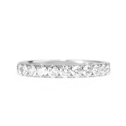 18ct White Gold .50ct Diamond Band Ring