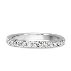 18ct White Gold .25ct Diamond Band Ring