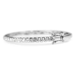 9ct White Gold 2.05ct Diamond Bangle