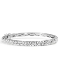 9ct White Gold 3.05ct Diamond Bangle