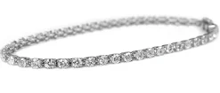 18ct White Gold 4ct Diamond Tennis Bracelet