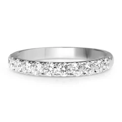 18ct White Gold .60ct Diamond Half Hoop Band