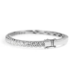 9ct White Gold 3.05ct Diamond Bangle
