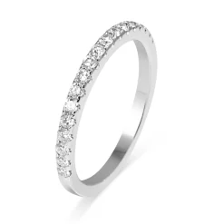 18ct White Gold .20ct Diamond Half Hoop Band