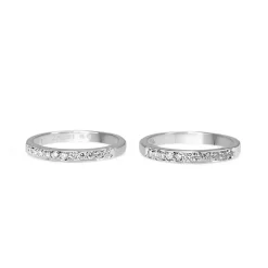 18ct White Gold .20ct Diamond Band Ring