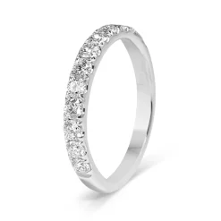 18ct White Gold .60ct Diamond Half Hoop Band
