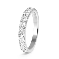 18ct White Gold .90ct Diamond Half Hoop Band