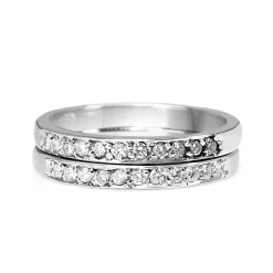 18ct White Gold .20ct Diamond Band Ring