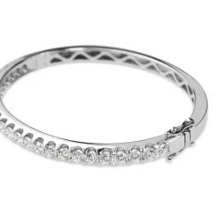 9ct White Gold 3.05ct Diamond Bangle