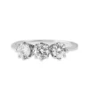 9ct White Gold Cubic Zirconia 3 Stone Ring