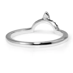 18ct White Gold Curved 'Tiara' Style Diamond Band