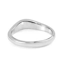 18ct White Gold Curved Wedding Band