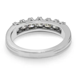 18ct White Gold Cushion Cut 7 Stone Diamond Ring