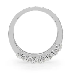 18ct White Gold Cushion Cut 7 Stone Diamond Ring