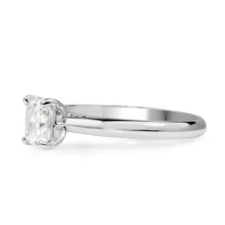 18ct White Gold Cushion Diamond Solitaire Ring