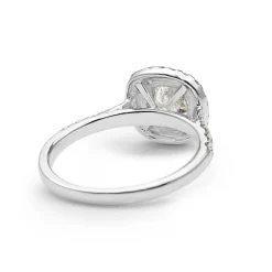 18ct White Gold Cushion Diamond Double Halo Ring