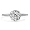 9ct White Gold Daisy Diamond Ring