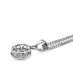 9ct White Gold Daisy Flower Diamond Necklace