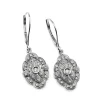 14ct White Gold Deco Style Vintage Diamond Earrings