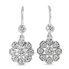 18ct White Gold Deco Style Drop Diamond Earrings