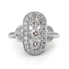 18ct White Gold Deco Style Diamond Ring