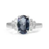 18ct White Gold Deco Style Sapphire and Diamond Ring