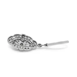 14ct White Gold Deco Style Vintage Diamond Earrings