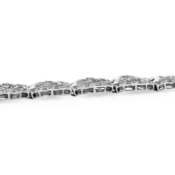 14ct White Gold Deco Style Diamond Bracelet