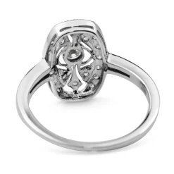 9ct White Gold Deco Style Diamond Ring