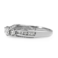 9ct White Gold Diamond 3 Stone Ring