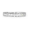 18ct White Gold Diamond and Millgrain Band