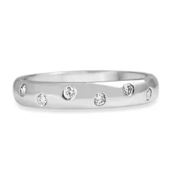 18ct White Gold Diamond Band