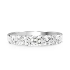 18ct White Gold Diamond Band Ring