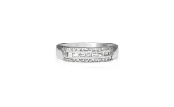 18ct White Gold Diamond Band