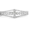 14ct White Gold Diamond Bangle
