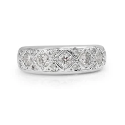 18ct White Gold Diamond Band Ring
