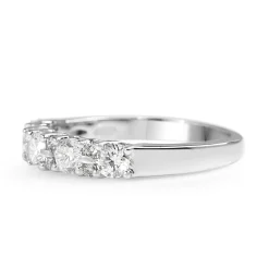 18ct White Gold Diamond Band Ring