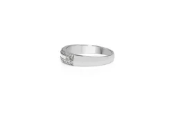18ct White Gold Diamond Band