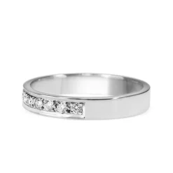 18ct White Gold Diamond Band Ring