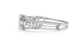 14ct White Gold Diamond Bangle