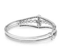 14ct White Gold Diamond Bangle