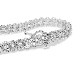 14ct White Gold Diamond Bracelet