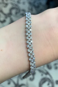 14ct White Gold Diamond Bracelet
