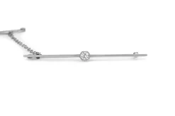 18ct White Gold Diamond Brooch