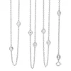 18ct White Gold Diamond Chain Necklace